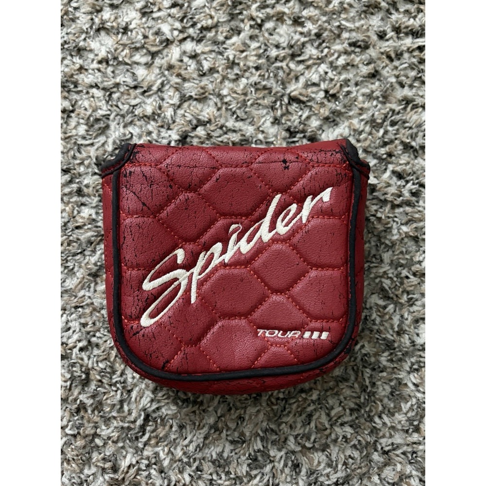 TaylorMade Spider Tour Red Heel Shafted Golf Club Head Cover - Hook & Loop
